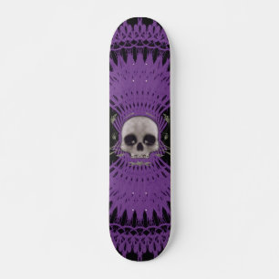 Diseño Fractal Tribal de Cráneo Gótico: Skateboard