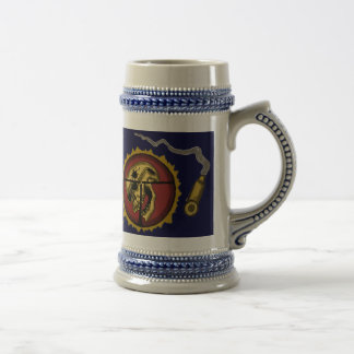 Diseño fresco de la taza de cerveza del