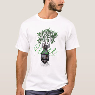 Diseño fresco pacifista de la camiseta de la bomb