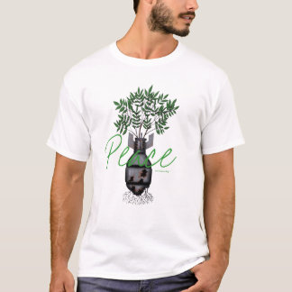 Diseño fresco pacifista de la camiseta de la bomba