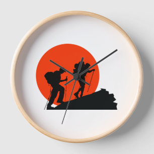diseño fresco reloj de pared amor senderismo