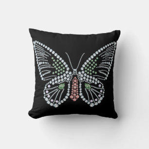 Diseño Gemstone de almohada de mariposa con joyas