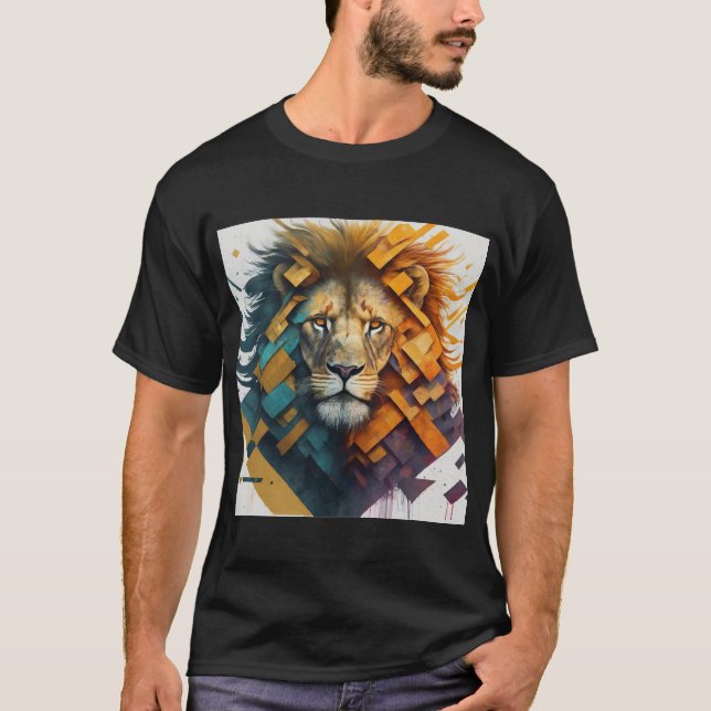 "Diseño geométrico de camiseta de la Majestad del  (Anverso)