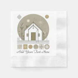 Diseño geométrico minimalista de la servilleta