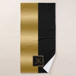 Diseño geométrico moderno elegante en negro y oro