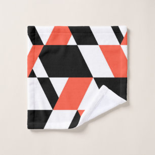 Diseño geométrico rojo-negro, moderno, moderno y m
