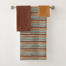 Diseño Glitchy Stripe Pattern Terra Cotta Naranja