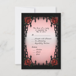 Diseño gótico RSVP con elección de entrada