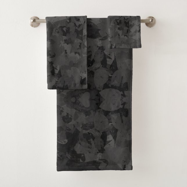 Diseño gráfico abstracto en negro y gris (In situ)