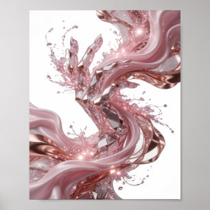 Diseño gráfico de ARTE ABSTRACTO plateado elegante