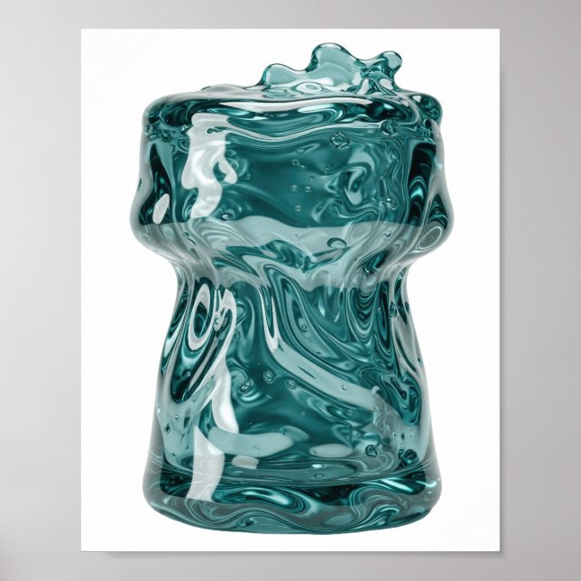 Diseño gráfico de ARTE ABSTRACTO plateado ingenios (Frente)
