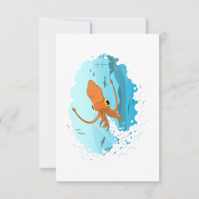 diseño gráfico de calamar (Anverso)