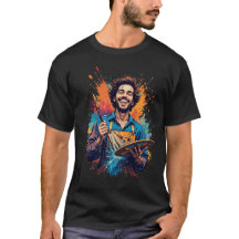 Diseño gráfico de camiseta de paleta de artista vi