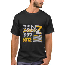 Diseño gráfico de camiseta Gen Z 1997 2012