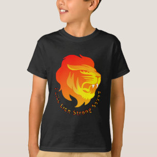 Diseño gráfico de camisetas con cara de león an