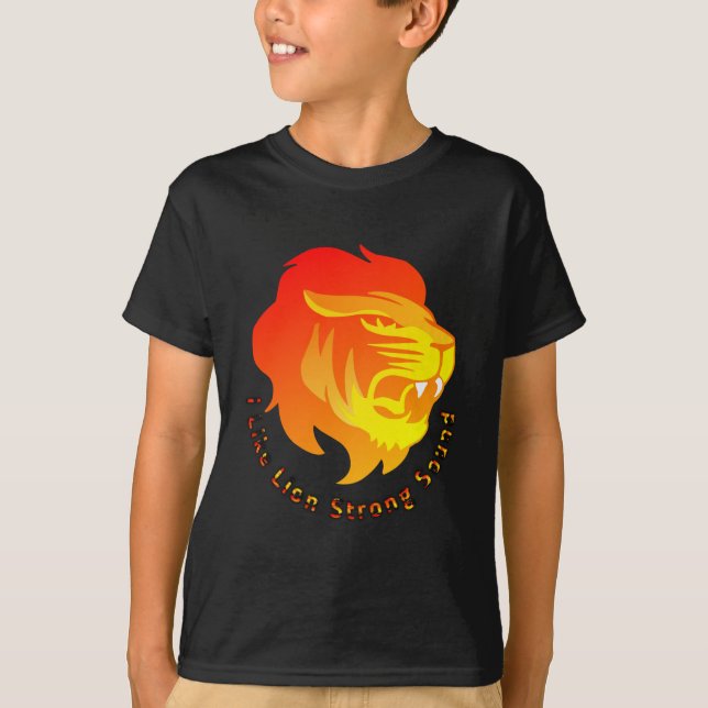 Diseño gráfico de camisetas con cara de león anima (Anverso)