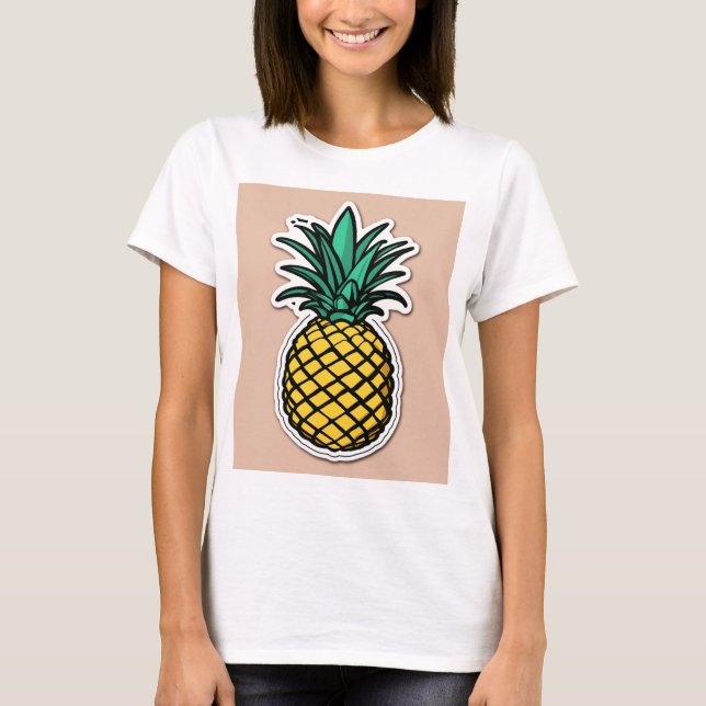 "Diseño gráfico de camisetas de piña" (Anverso)