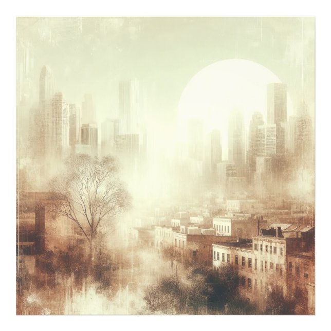 Diseño Gráfico de Ciudad Antigua Fotografía (Frente)