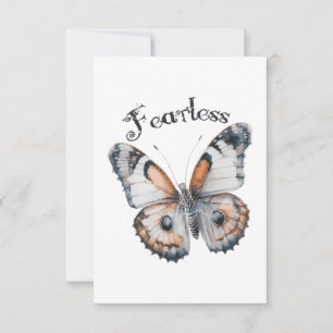 Diseño gráfico de color mariposa sin miedo, miedo
