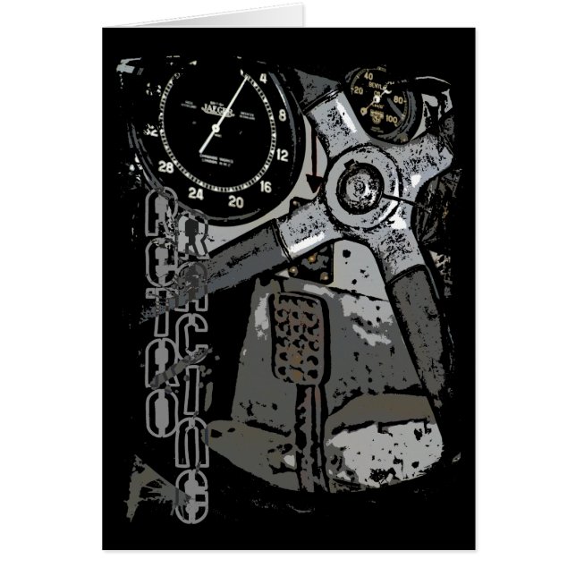 Diseño gráfico de detalles de Oldtimer de carreras (Frente)