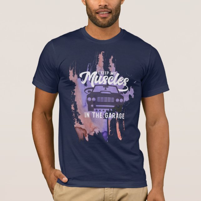 diseño gráfico del coche de la camisa del músculo  (Anverso)