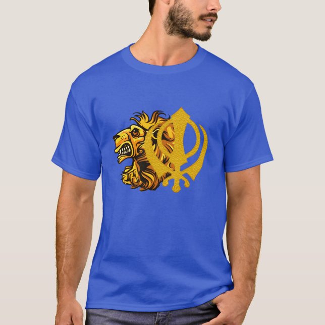 diseño gráfico genial de camisetas de león khanda (Anverso)