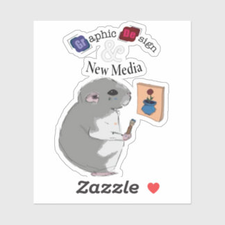 Diseño gráfico y Pegatina de New Media Hamster