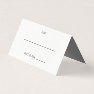 Diseño Gris Sencillo - Tarjeta de Asiento