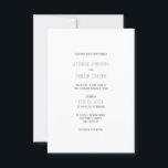 Diseño gris simple - Invitación a la boda 3x5<br><div class="desc">Glam moderno de mediados del siglo - Invitación a la boda</div>