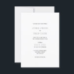 Diseño gris simple - Invitación a la boda 3x5<br><div class="desc">Glam moderno de mediados del siglo - Invitación a la boda</div>