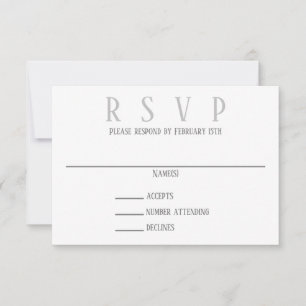 Diseño Gris Simple - Invitación RSVP