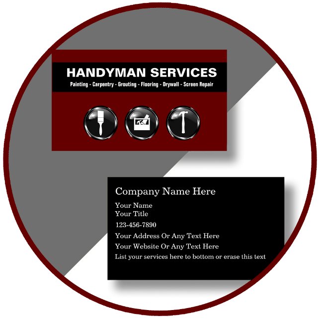 Diseño Guay para tarjetas de presentación Handyman (Subido por el creador)