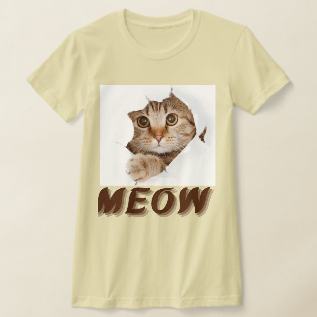 Diseño hermoso de camiseta para gatos (Distribución)