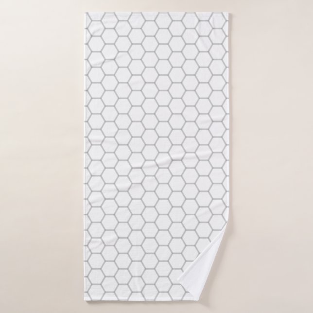 Diseño hexagonal de patrones de honeycomb (Toalla de baño)