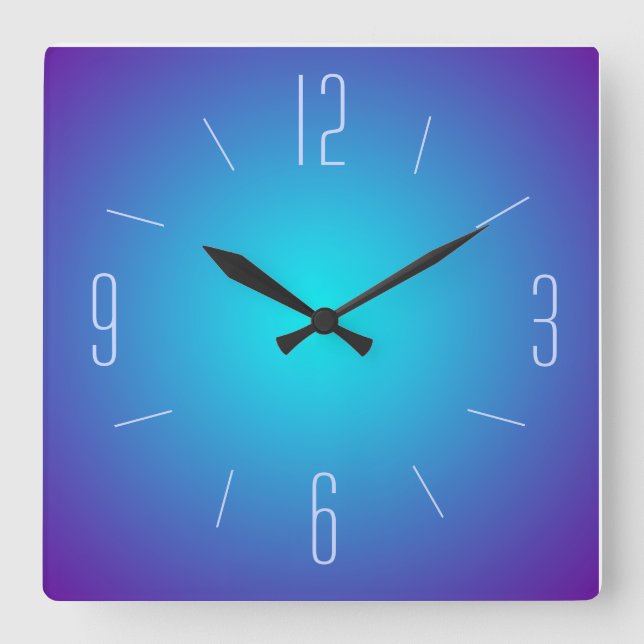 Diseño iluminado con azul clásico > reloj de pared (Anverso)