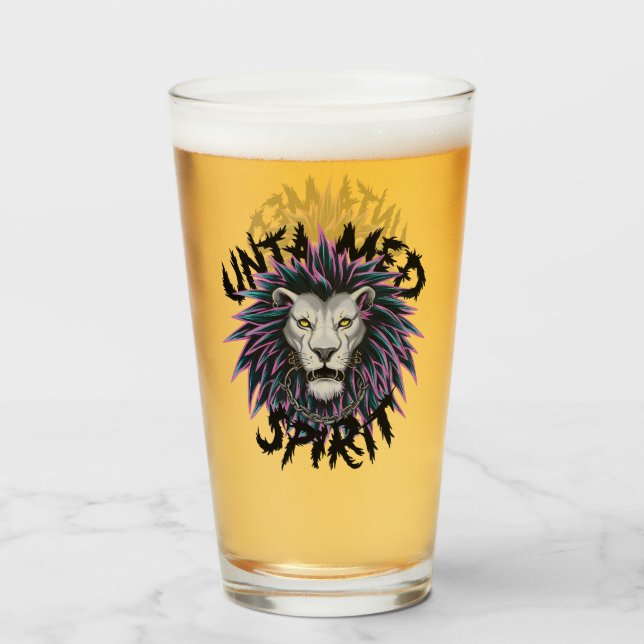 Diseño indomable de leones de Punk espiritual (Reverso (lleno))