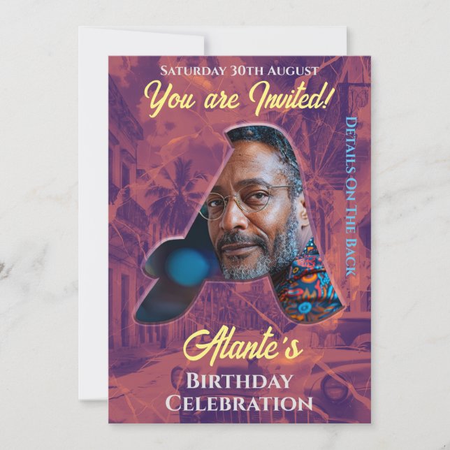 Diseño inicial de Personalizable de invitación por (Anverso)