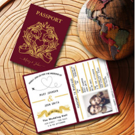 Diseño inspirado en el viaje de la invitación a la