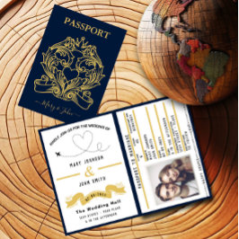 Diseño inspirado en el viaje de la invitación a la