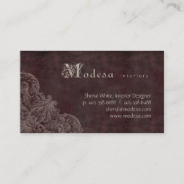 Diseño interior antiguo Burgu de la tarjeta de