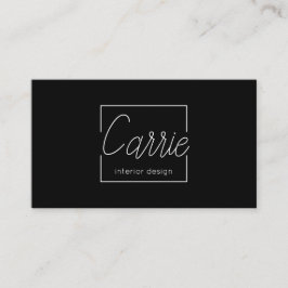 Diseño interior moderno con tarjeta de visita de c