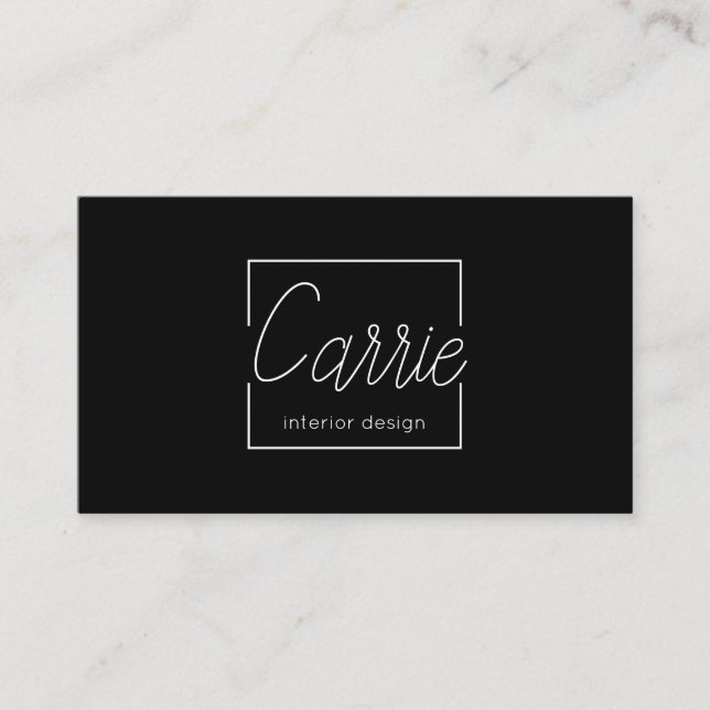 Diseño interior moderno con tarjeta de visita de c (Anverso)