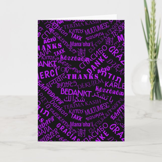 Diseño internacional de tarjetas de agradecimiento (Anverso)