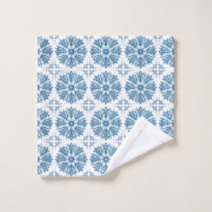 Diseño Intrincado de Copo de Nieve Azul