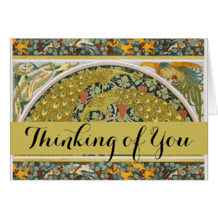 Diseño intrincado de estilo Art Nouveau pavo