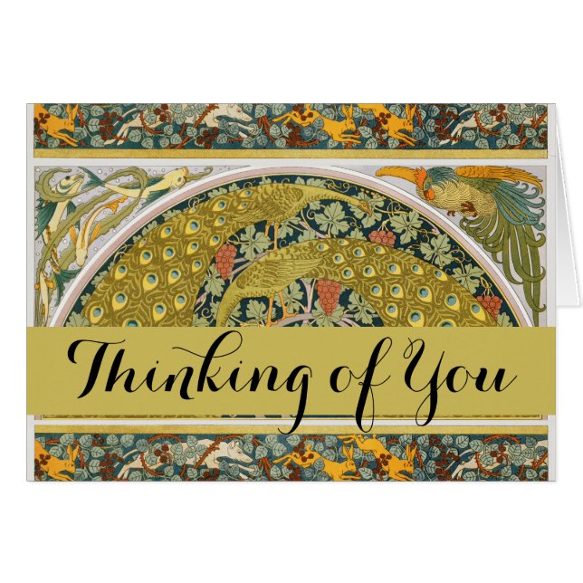 Diseño intrincado de estilo Art Nouveau pavo (Anverso (Horizontal))