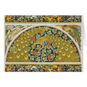 Diseño intrincado de estilo Art Nouveau pavo