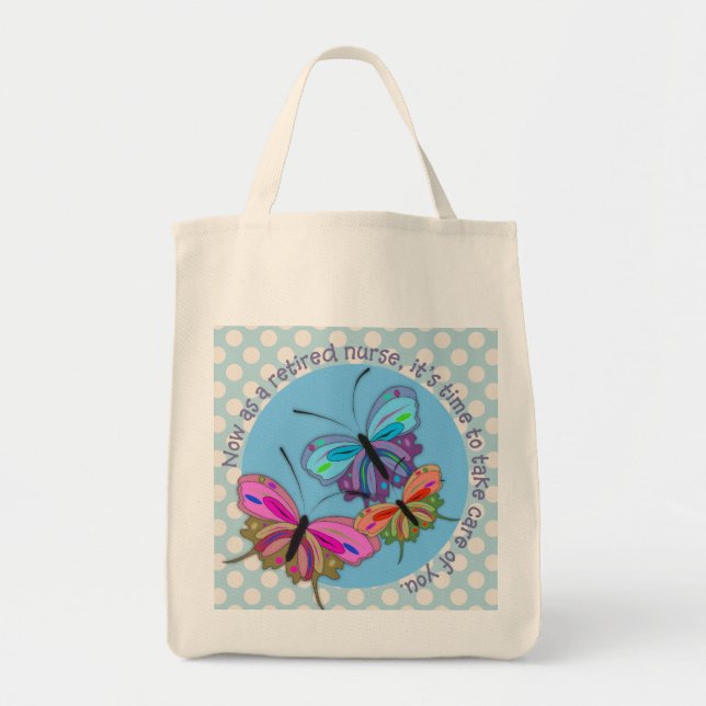 Diseño jubilado de las mariposas de la bolsa de (Frente)