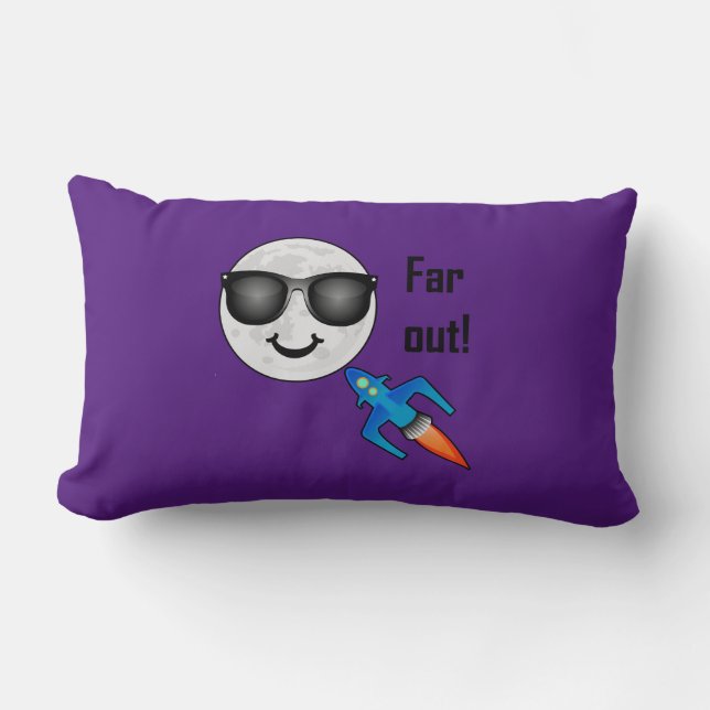 Diseño Lejano - almohada lumbar de 13" x 21" (Anverso)