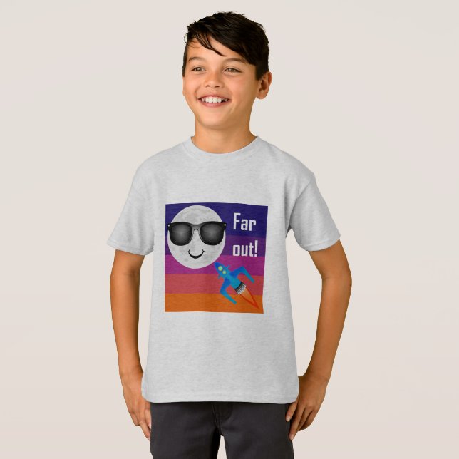 Diseño lejano - Camiseta básica para niños (Anverso completo)